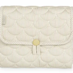 Tapis à langer de voyage matelassé Classic Stripes Camel