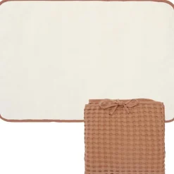 Tapis à langer en coton gaufré Cassonade