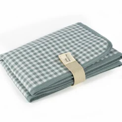 Tapis à langer I love vichy vert