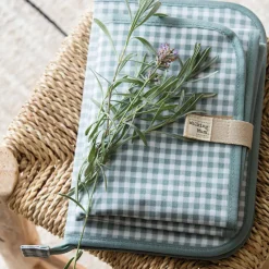 Tapis à langer I love vichy vert