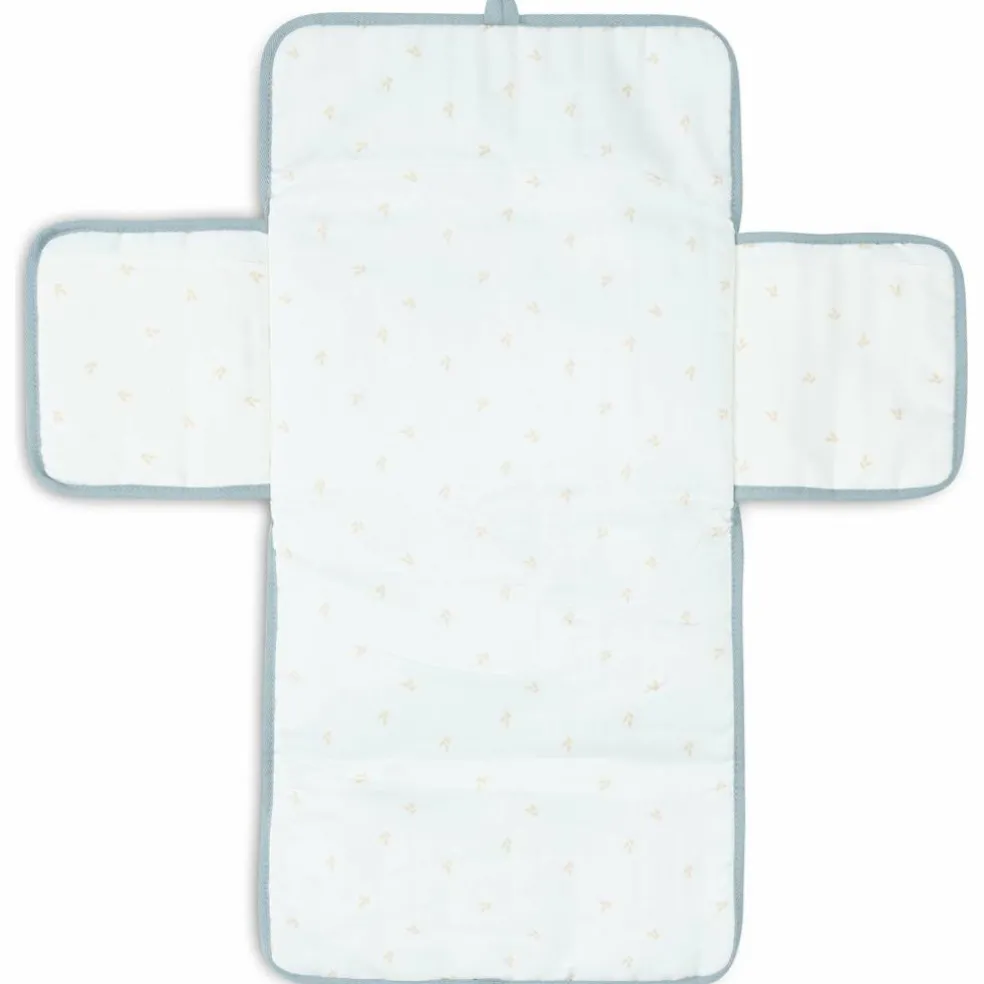 Tapis à langer nomade gaze de coton Sea Green