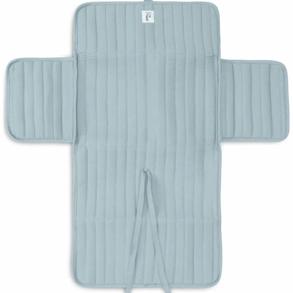Tapis à langer nomade gaze de coton Sea Green