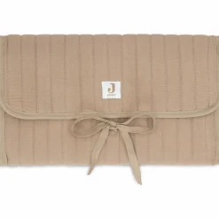 Tapis à langer nomade gaze de coton Biscuit