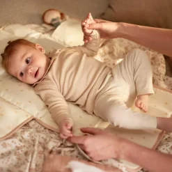 Tapis à langer nomade gaze de coton Wild Rose