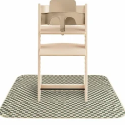 Tapis anti-éclaboussure Olive Check (108 x 108 cm)