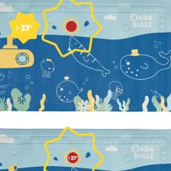 Tapis de bain témoin de température