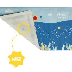 Tapis de bain témoin de température