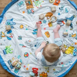 Tapis de jeu 2 en 1 Noomad Organic Soft Puce et Pilou Moulin Roty