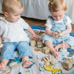 Tapis de jeu 2 en 1 Noomad Organic Soft Puce et Pilou Moulin Roty