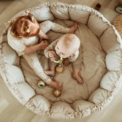 Tapis de jeu 3 en 1 Organic Coco Stripes Blue