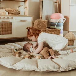 Tapis de jeu 3 en 1 Organic Coco Stripes Blue