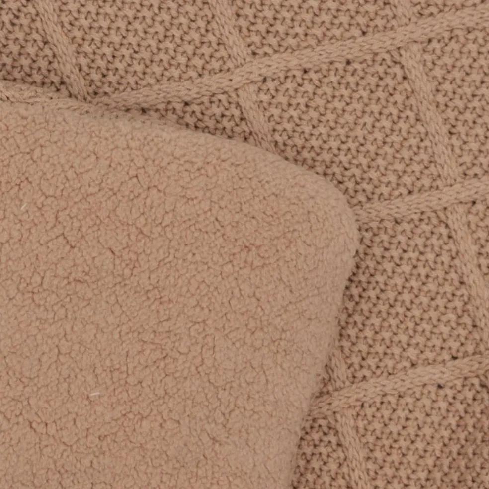 Tapis de jeu Check Knit Biscuit (75 x 95 cm)