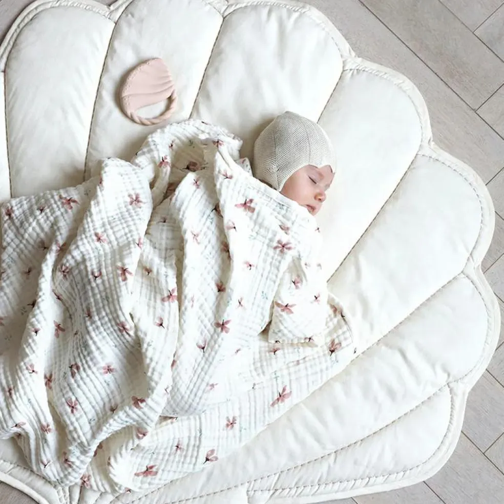 Tapis de jeu coquillage écru