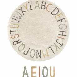 Tapis de jeu lavable ABC couleur et lettres