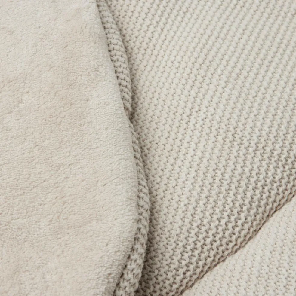 Tapis de jeu rond Basic Knit Nougat (95 cm)