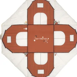 Tapis d´éveil 2 en 1 en coton bio Tiny Farmer (120 x 120 cm)