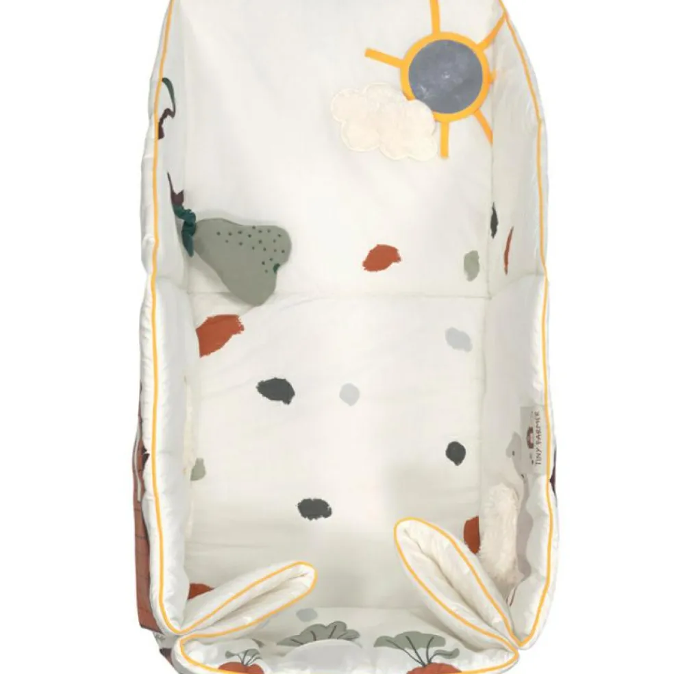 Tapis d´éveil 2 en 1 en coton bio Tiny Farmer (120 x 120 cm)