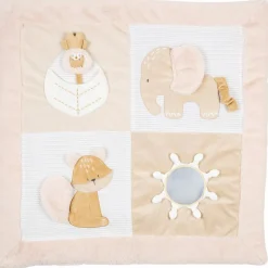 Tapis d'éveil avec arches Ernest, Flo et Oli (80 x 80 cm)