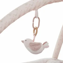 Tapis d'éveil ouatiné soft boa avec arche de jeux rose