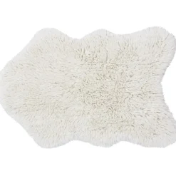 Tapis en laine Woolly Sheep blanc (110 x 75 cm)