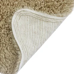 Tapis en laine Woolly Sheep beige (110 x 75 cm)