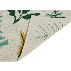 Tapis lavable Botanic Plants sur fond écru (140 x 200 cm)