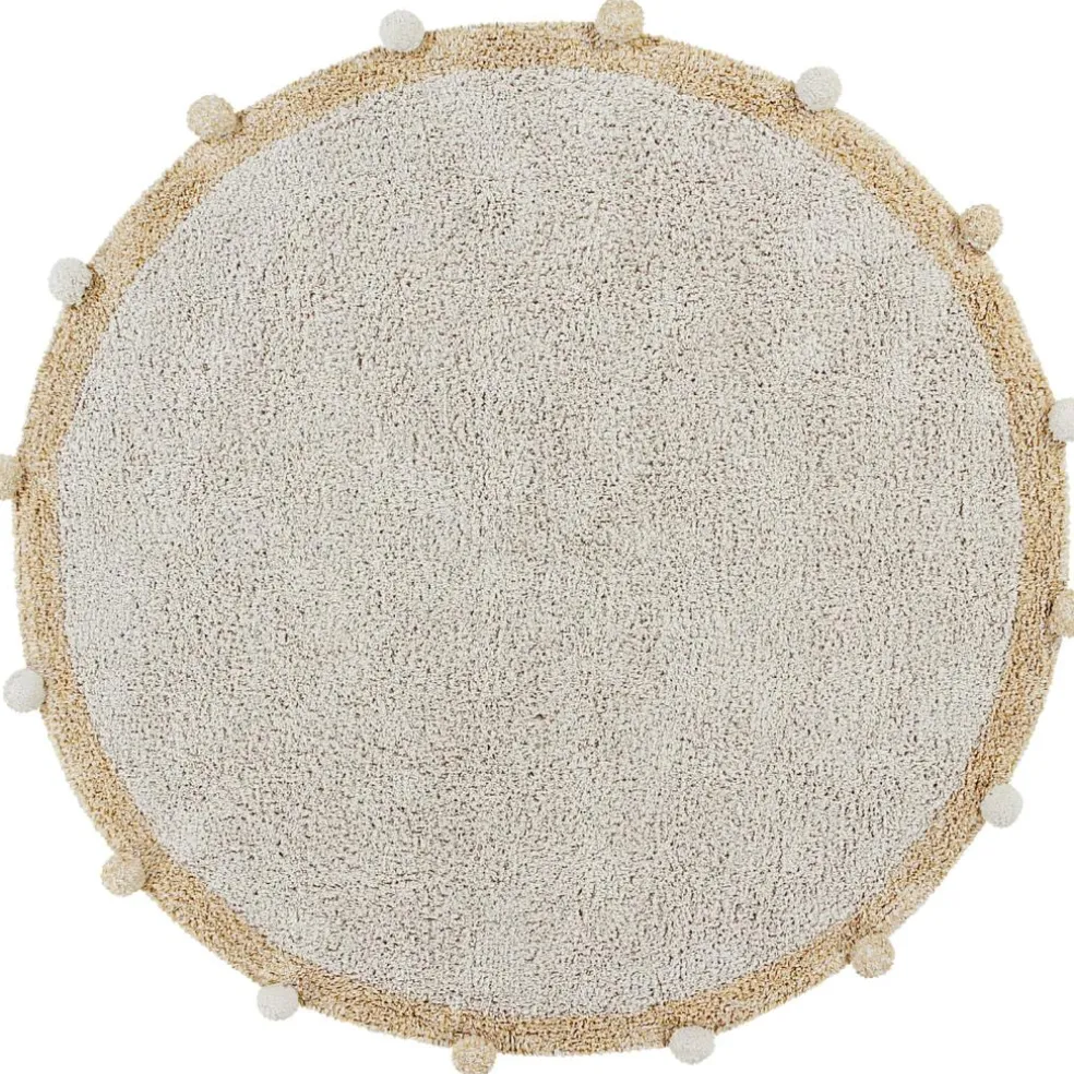 Tapis lavable Bubbly natural miel (120 cm)