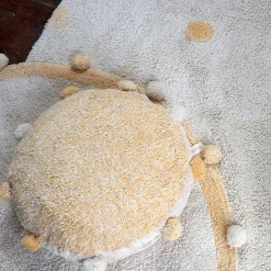 Tapis lavable Bubbly natural miel (120 cm)