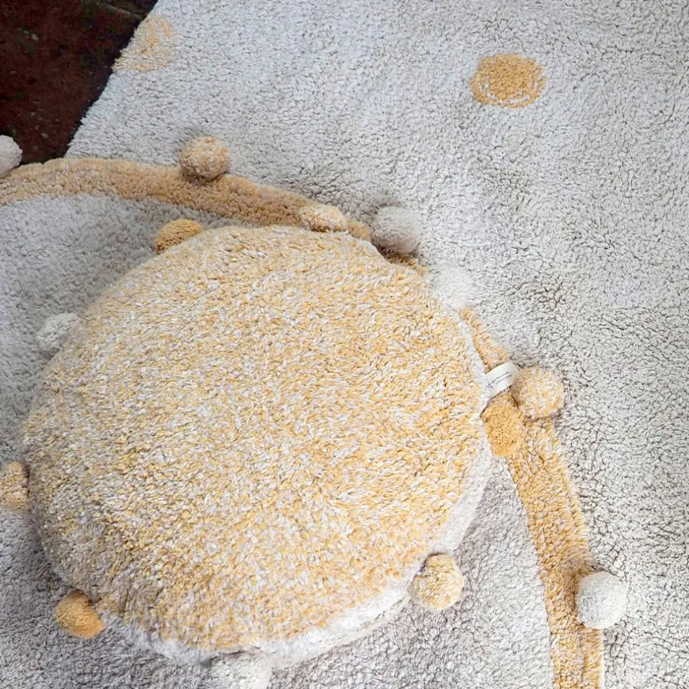 Tapis lavable Bubbly natural miel (120 cm)