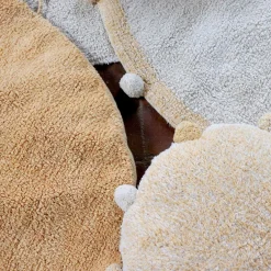 Tapis lavable Bubbly natural miel (120 cm)