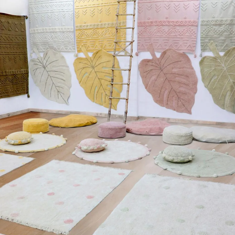 Tapis lavable Bubbly natural miel (120 cm)