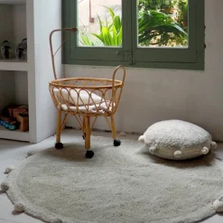 Tapis lavable Bubbly olive (120 cm)