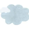 Tapis lavable en coton naturel nuage Mini Dream bleu clair (70 x 100 cm)
