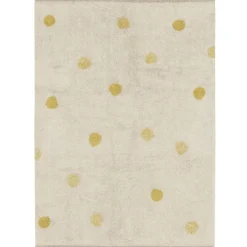 Tapis lavable Hippy Dots natural miel (120 x 160 cm)