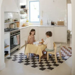 Tapis lavable Kitchen Tiles gris foncé (120 x 160 cm)