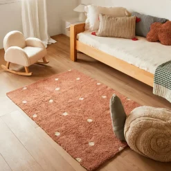 Tapis lavable Mini Dot Chestnut (100 x 150 cm)