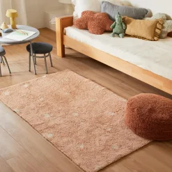 Tapis lavable Mini Dot Rose (100 x 150 cm)