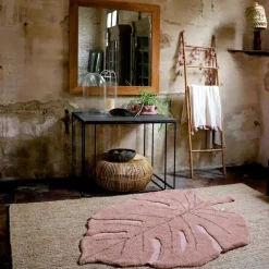 Tapis lavable Monstera Vintage Nude (180 x 120 cm)