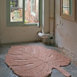 Tapis lavable Monstera Vintage Nude (180 x 120 cm)