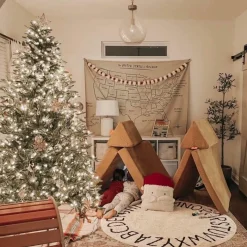 Tapis lavable rond abc naturel noir (diamètre 150 cm)