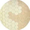 Tapis lavable rond Honeycomb Golden (140 cm)