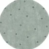 Tapis lavable Round Dot Blue Sage (140 cm)