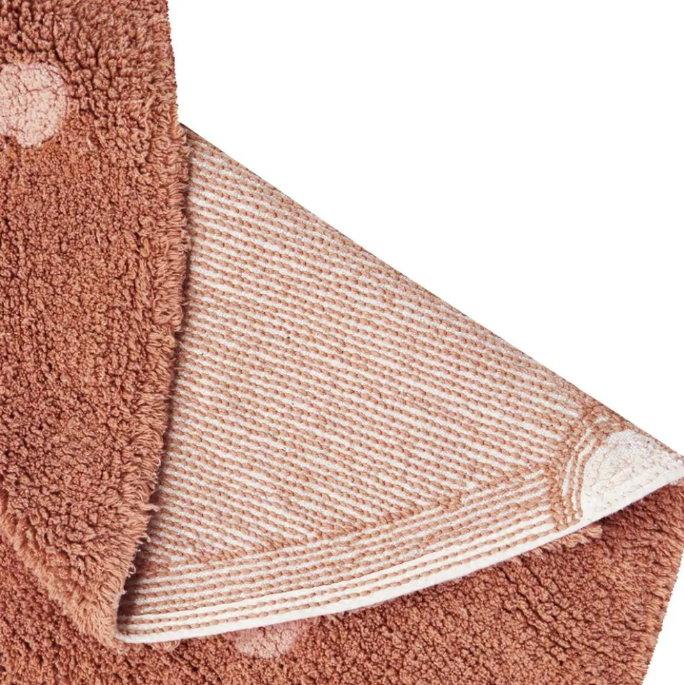 Tapis lavable Round Dot Chestnut (140 cm)