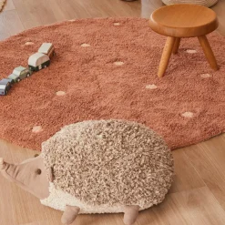 Tapis lavable Round Dot Chestnut (140 cm)