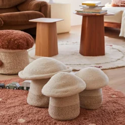 Tapis lavable Round Dot Chestnut (140 cm)