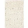 Tapis lavable RugCycled® ABC en coton naturel (90 x 130 cm)