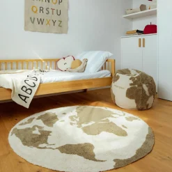 Tapis lavable RugCycled Carte du monde