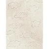 Tapis lavable RugCycled® Clouds en coton naturel (90 x 130 cm)