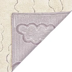 Tapis lavable RugCycled® Clouds en coton naturel (90 x 130 cm)