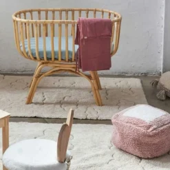 Tapis lavable RugCycled® Clouds en coton naturel (90 x 130 cm)